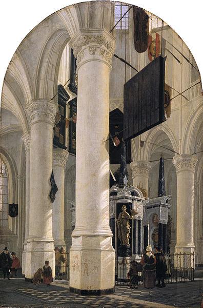 HOUCKGEEST, Gerard tomb of Willem I in the Nieuwe Kerk in Delft oil painting picture